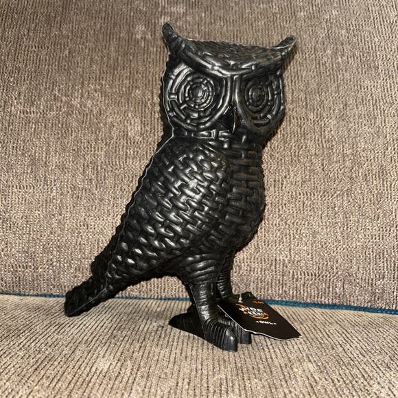 Target Halloween Plastic Owl Decorative Sculpture Black Hyde & Eek - Picture 1 of 6